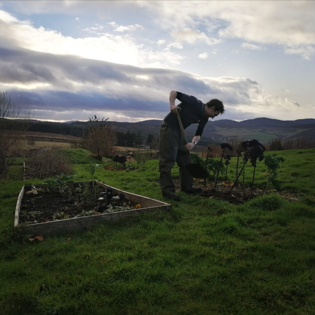 Kit in the garden at Moniack Mhor